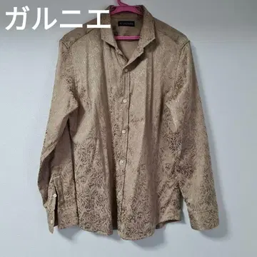 가르니 스탠드 카라 올 패턴 셔츠