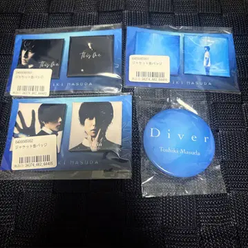 마스다 토시키 자켓 캔뱃지 Diver 캔뱃지 4종 세트