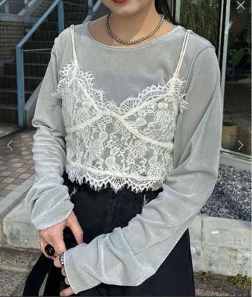kastane 레이스 뷔스티에 아이보리