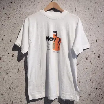90s VINTAGE NIKKA 프린트 티셔츠 위스키 화이트