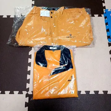 오렌지 집업 L 후쿠야마 통운 작업 점퍼 2장 세트