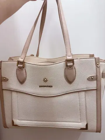 사만사 베가 5 바이컬러 캔버스 비쥬 핸드백
