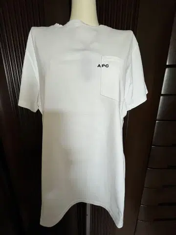 아페쎄 로고 자수 크루넥 티셔츠 화이트 L