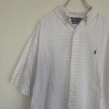 Ralph Lauren Blake 반팔 셔츠 화이트 체크