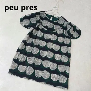 새상품급 peu pres 푸프레 동동이 패턴 풀오버 티셔츠 일본제