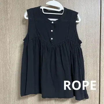 ROPE 로페 슬리브리스 셔츠 블랙 사이즈 38