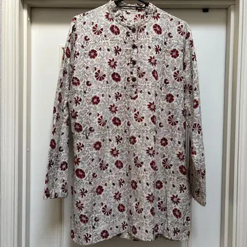 Fabindia 블록 프린트 인도 면 쿠르타