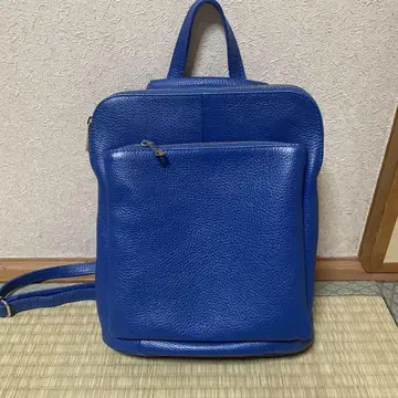 가죽 백팩 블루 새상품급