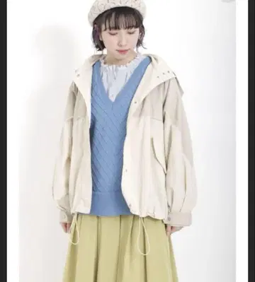 사만사 모스모스 배색 마운틴 후드티