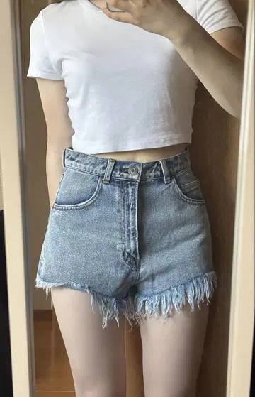 MOUSSY 마우지 데님 숏 팬츠 사이즈 1