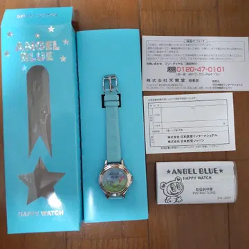 나루미야 엔젤 블루 나카무라 군 손목시계 새상품 레트로 레어!
