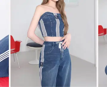 Darich 리메이크 데님 베어 탑 미사용 새상품 택 포함