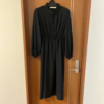 블랙 롱 원피스 긴팔