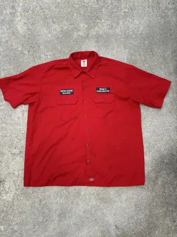 디키즈 2XL 워크 셔츠 빨간색