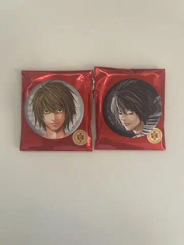 DEATHNOTE 데스노트 L 매트 캔뱃지 2개 세트