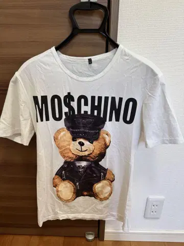 모스키노 테디베어 프린트 곰 반팔 티셔츠