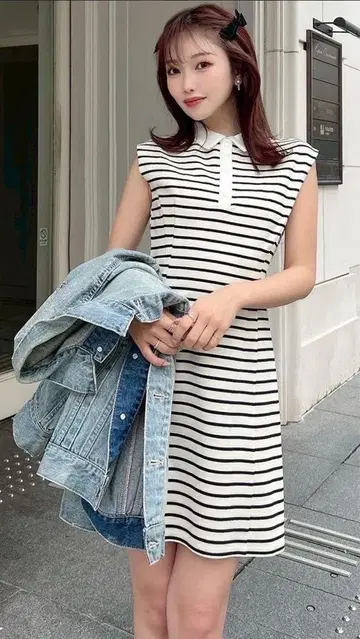 RESEXXY 허리 턱 폴로 원피스