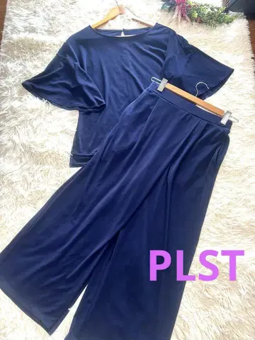 플라스테 보트넥 와이드 팬츠 셋업