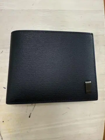 던힐 블랙 접이식 지갑 합성 피혁