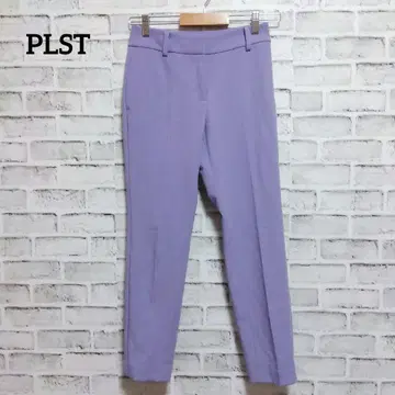 플라스테 스트레이트 팬츠 슬랙스 라벤더 XXS a957