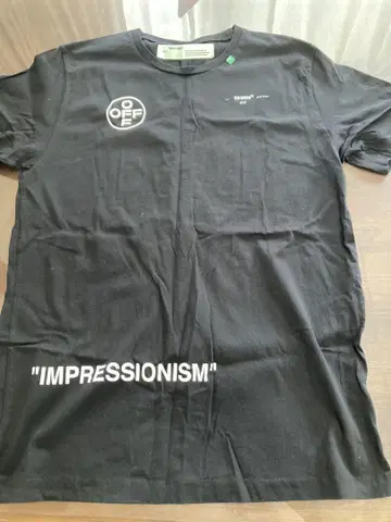 OFF-WHITE 블랙 티셔츠 "IMPRESSIONISM"