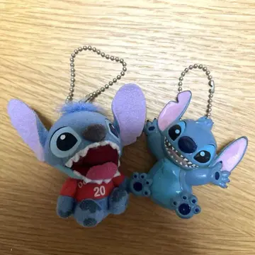 레트로 스티치 봉제 인형 마스코트 라이트 키링 키링