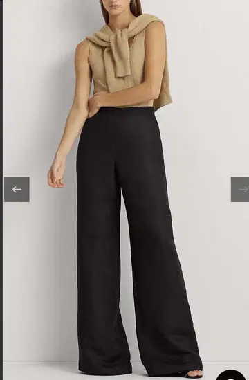 Ralph Lauren 블랙 와이드 팬츠