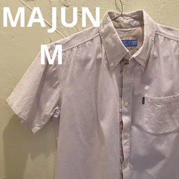 MAJUN 마준 카리유시 의류 반팔 셔츠 M 사이즈 옅은 핑크