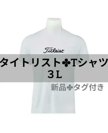 타이틀리스트 트레이닝 티셔츠 3L 사이즈 화이트 1장