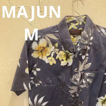 MAJUN 마준 카리유시 의류 플로럴 알로하 셔츠 M