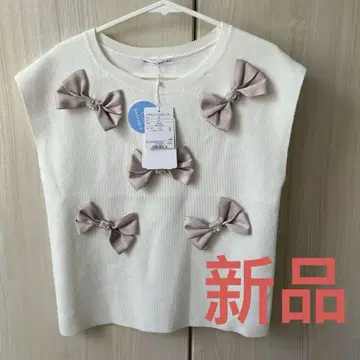 미사용 새상품 윌 셀렉션 랜덤 새틴 리본 풀오버