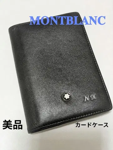 MONTBLANC 몽블랑 명함 지갑 카드 홀더 지갑 가죽 블랙 검정