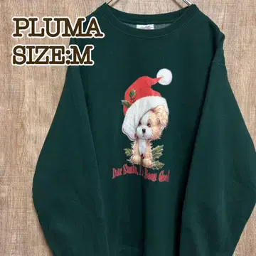90년대 구제 의류 PLUMA 풀루마 맨투맨 다크 그린 M 애니멀 개