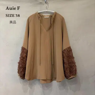 새상품급 Auie F 그레디 브릴리언트 소매 컨셔스 키 넥 블라우스