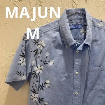 MAJUN 마준 카리유시 의류 꽃무늬 반팔 셔츠 M 사이즈