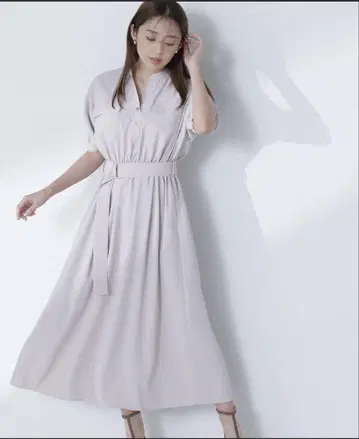 미사용 택 포함 내추럴 뷰티 베이직 더블 포켓 원피스 S