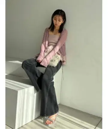SNIDEL Sustainable 스트레치 플레어 데님 팬츠 00