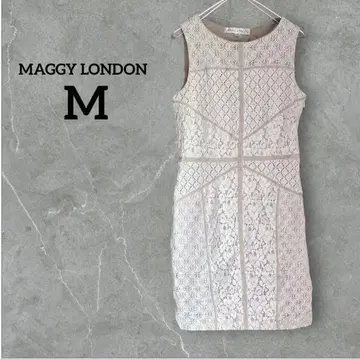 MAGGY LONDON [M] 레이스 슬리브리스 원피스