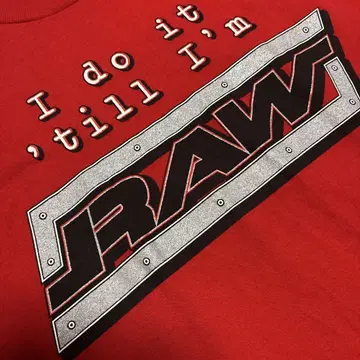 WWE 프로레슬링 티셔츠 RAW 로고 새상품급