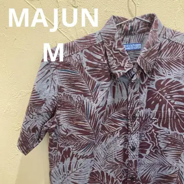 MAJUN 마준 카리유시 의류 반팔 알로하 셔츠 M
