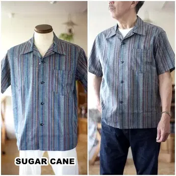 SUGARCANE 슈가케인 반팔 오픈 카라 셔츠 39520 M