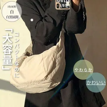 여성용 숄더백 부드러운 둥근 형태 화이트 045 인기