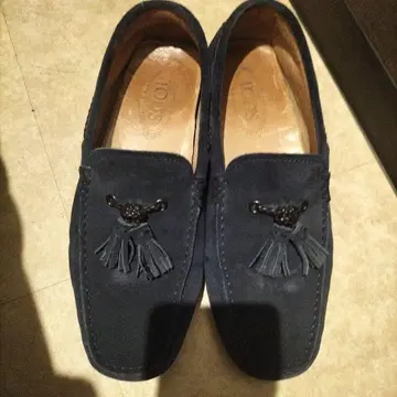 TOD'S 네이비 스웨이드 로퍼