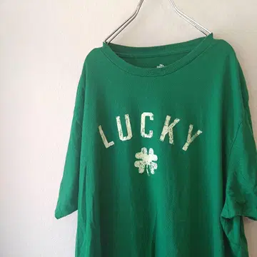 celebrate 티셔츠 LUCKY 클로버 그린