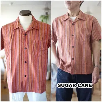 SUGARCANE 슈가케인 반팔 오픈 카라 셔츠 39520 M