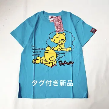 레어 모리 척 초기 GLOOMY 그루미 반팔 티셔츠 블루