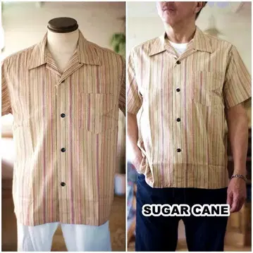 SUGARCANE 슈가케인 반팔 오픈 카라 셔츠 39520 M