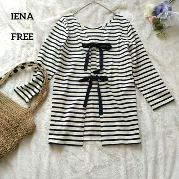 IENA 이에나 2WAY 리본 포함 보더 티셔츠 FREE