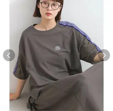 IRIEY 아이리 실케트 트윌 라인 테이프 사용 티셔츠