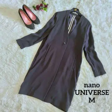 컨디션 최상 nano UNIVERSE 노카라 자켓 코트 38 블랙
